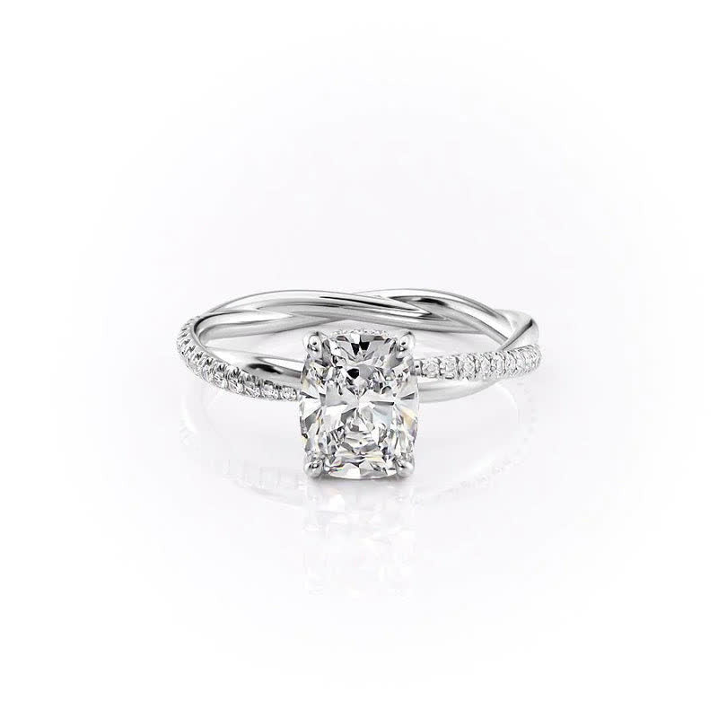 CrossVivid Half Band Lab Diamond Ring